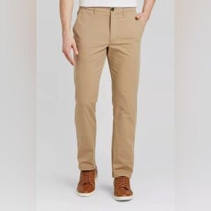 Mens Slim Fit Tech Chino Pants - Goodfellow & Co - Beige - sz 36x32 - new